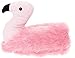 Silver Lilly Flamingo Slippers - Plush Animal Slippers w/Memory Foam Support by
