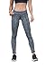 Womens Fashion Running Leggings Yoga Gym Pant With Woven Hollow Crossover Design (L, Gray)