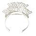 Juvale 24-Pack Happy Birthday Glitter Tiara Headbands, 4 Assorted Colors