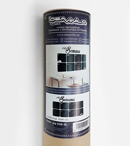 IDEAVINILO-Vinilo-Pizarra-de-ventana-de-madera-y-balda-de-la-que-cuelgan-unas-tazas-con-una-orqudea-a-la-derecha-Color-negro-Medidas-68x56cm