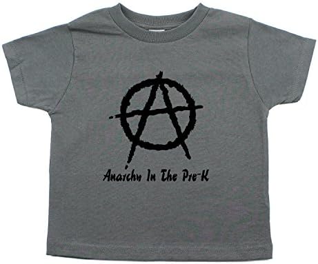 Anarchy in The Pre-K Punk Rock Kids Toddler T-Shirt, Charcoal Gray 3T