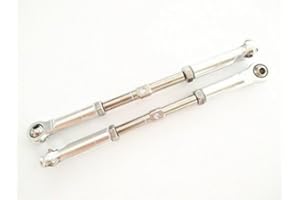 Raidenracing Adjustable Turnbuckles with Aluminum End for HPI Savage Flux X XL 4.6 5.9 HP Silver