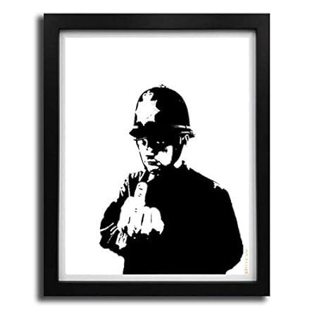 BANKSY FLYING COPPER CANVAS WALL ART PICTURE PRINTS FREE FAST UK DELIVERY