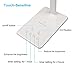 MACASA Led Desk Lamp Dimmable Table Lamp with Qi Wireless Charger for iPhone X / 8 Plus,4 Color Temperatures 6 Adjustable Brightness,Timer Setting,USB Charging Port,Touch Control& Memory Function