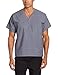 Landau Essentials Unisex Relaxed Fit 1-Pocket V-Neck Scrub Top 7502 Steel Grey