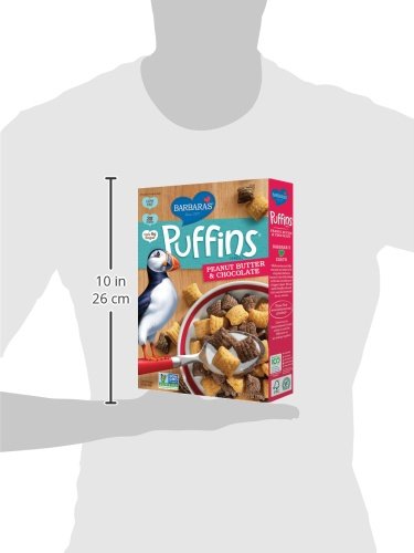 Barbara's Puffins Cereal, Peanut Butter & Chocolate, 10.5 Ounce (Pack of 4) - Thumbnail 6