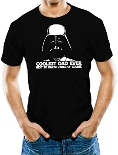Universal Apparel Men's Coolest Dad Ever Darth Vader T-Shirt XL Black