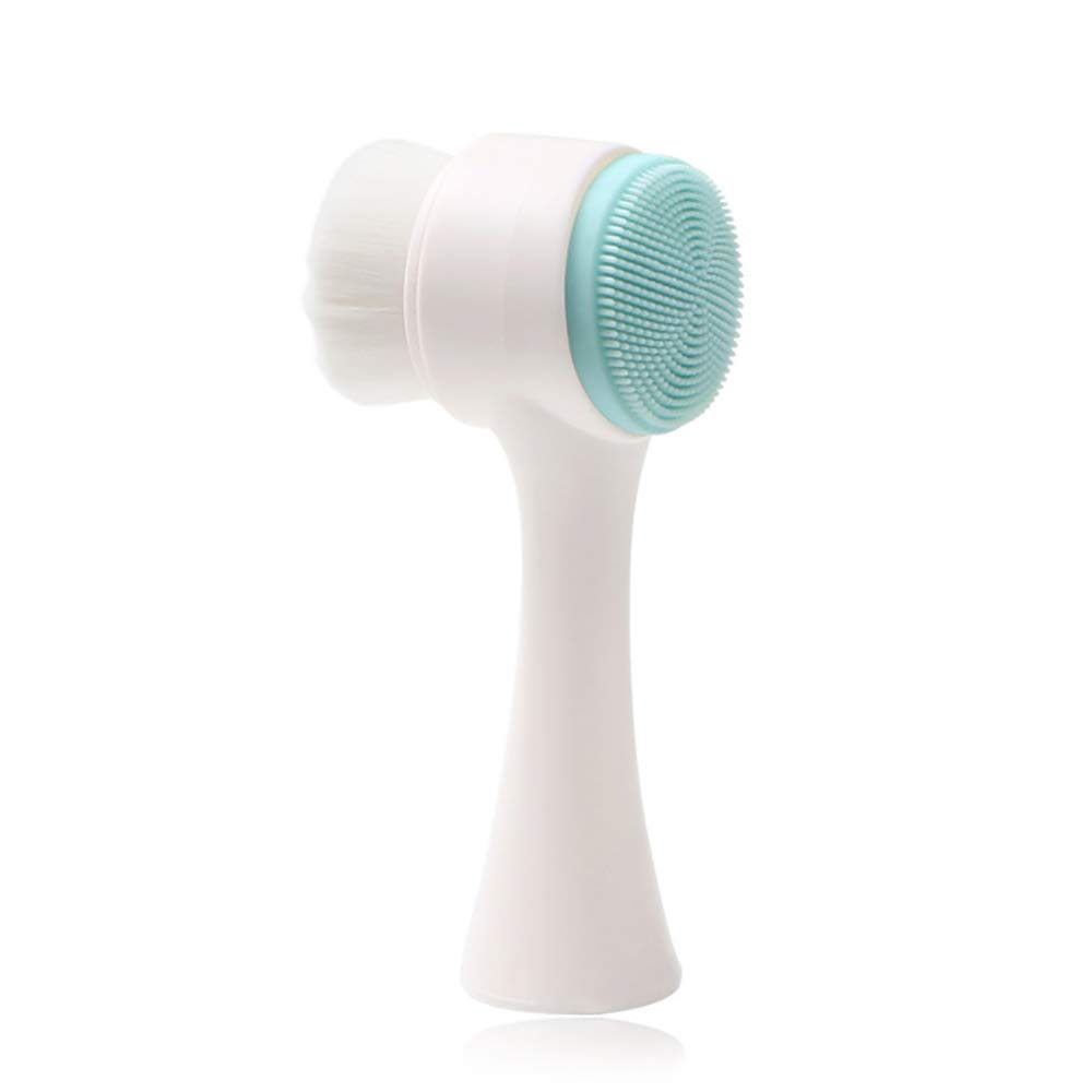 Face Brush - Manual Facial Cleansing Brush And Pore Cleansing Manual Dual Face Brush For Sensitive, Delicate, Dry Skin (Blue): Beauty