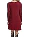 MOLERANI Women's Casual Plain Long Sleeve Simple T-shirt Loose Dress, Wine Red,Medium