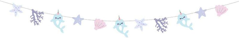 Narwhal Party bunting, Mermaid Birthday supplies, Narwhal Under the Sea Birthday Party Decorations, 1st Birthday Party, Baby Shower Party