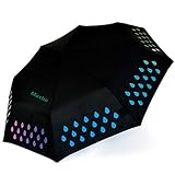 Walker(TM)Raindrops Color Changing Umbrella Manual Folding Travel Umbrella