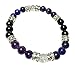 Guardian Lapis Lazuli, Amethyst, Obsidian, & Crystal Quartz Beaded Stretch Bracelet