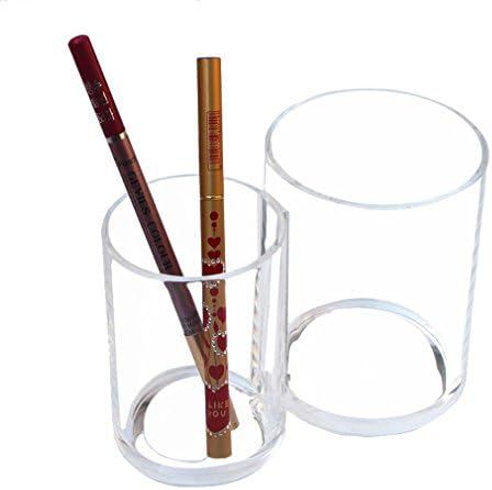 Mordoa Acrylic Makeup Organizer Transparent Desk Cosmetic Makeup Organiser Storage Box Lipstick Brush Holder (Clear)