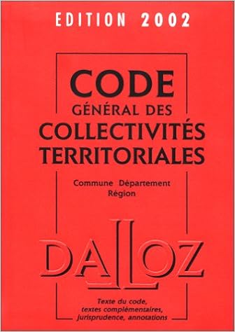 Code General Des Collectivites Territoriales 2002 Amazon De Collectif Douence Jean Claude Fremdsprachige Bucher