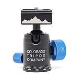 Compact Camera Tripod Ballhead with 360 Degree Fluid Rotating Swivel-Bubble Level-Arca Clamp with 1/4 inch Arca Plate-Mini Ball Head Mount for Monopod,Slider,DSLR Camera,Camcorder-Maximum Load 13.2lb