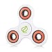 Exgreem NEW 2017 DIRT RESISTANT EDC Tri-Spinner Fidget Toy Smooth Surface Finish Ultra Durable 2-3 Min Spins Non-3D printed (two pack) ((White&Black)Orange)