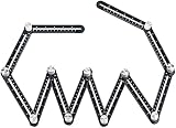 Philoch Twelve Folding Ruler Multi Angle Measuring Tool Aluminum Protractor view 1