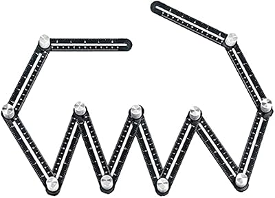 Philoch Twelve Folding Ruler Multi Angle Measuring Tool Aluminum Protractor