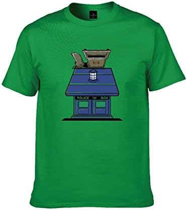 TopsHouse Men's Doctor Who Box Crewneck Short Sleeve T-shirt Green L
