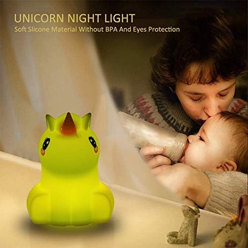 Tianhaixing Animal-shaped Big Night Light for Children/Adult, Rechargeable LED Soft Silicone (BPA Free) Bedside Lamp - Image 4