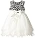 Bonnie Baby Girls' Black Lace Dress with Wire Hem Skirt