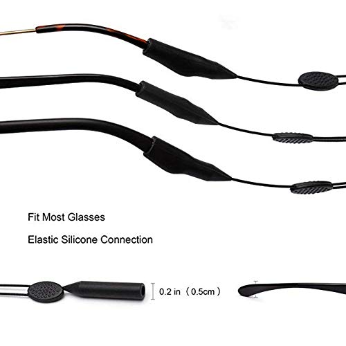 JBER Eyeglass Retainer, No Tail Eyeglasses and Sunglasses Holder Strap with 4 Anti-Slip Hooks (9-13.8 in) - Thumbnail 2