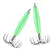 FLAMEER 4pcs Shrimp Prawn Fishing Lures Squid Jigs Hooks Freshwater Saltwater Bait