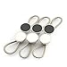 LQ Industrial Collar Extenders 6PCS Metal Expands Top Neck Tie Buttons Dress Shirt Button Extender White 3/8Inch