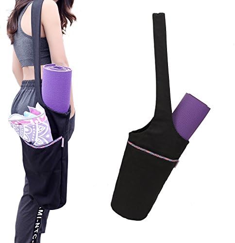UCOOLY Yoga Mat Bag Tote Sling Carrier with Large Side Pocket & Zipper Pocket | Fits Most Size Mats