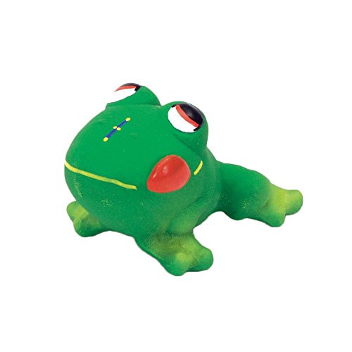 1Unit Coastal Pet Rascals 3" Latex Frog Dog Toy with Squeaker NonToxic