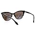 SA106 Womens High Point Squared Half Rim Look Cat Eye Sunglasses Black Blue