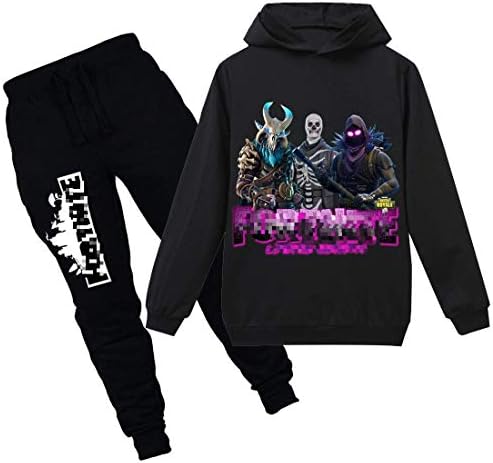 Tungly 3D Kid's Leisure Suit Long Sleeve Hoodie for Child Hooded Sweatshirts Pants