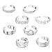 Jstyle 8Pcs Adjustable Toe Rings for Women Girls Various Types Band Open Toe Ring Set Women Gift Jewelry