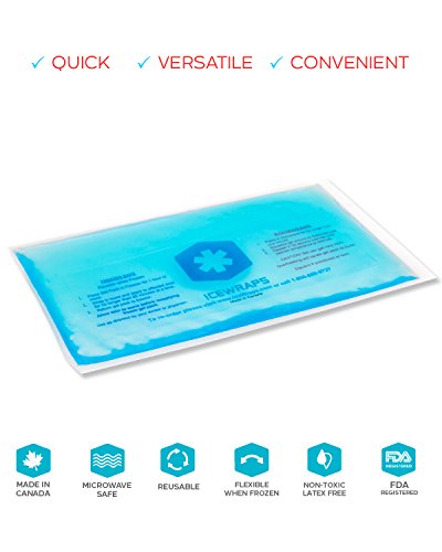 image for Blue 6x10 Gel Pack Reusable Microwavable Hot Pack, Ideal Ice Pack for 