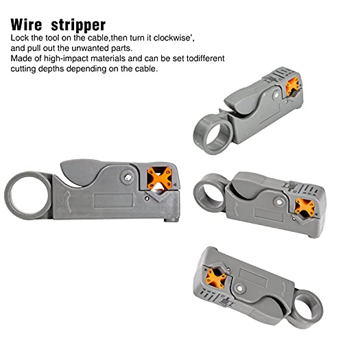 KOTTO Coax Cable Crimper, Coaxial Compression Tool Kit Wire Stripper