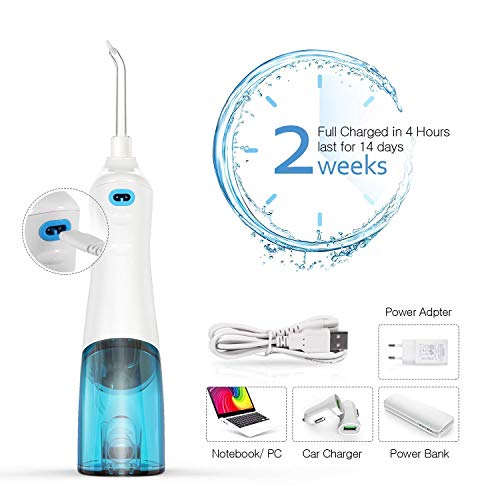 Water Flosser, Portable Oral Irrigator Rechargeable Dental Flosser IPX7 Waterproof 3-Mode Dental Care Waterjet