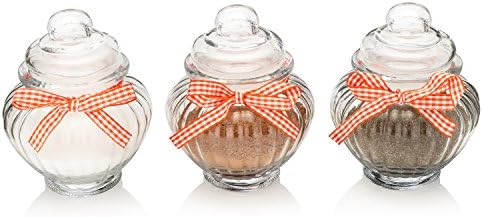 JUWA PREMIUM Glass Spice and Seasoning Jars, Kitchen Spice Set for Salt,Pepper or Chilli Powder, Condiment Dispenser set with 4.7" in Height, Cooking Spice Container Set, Set of 3