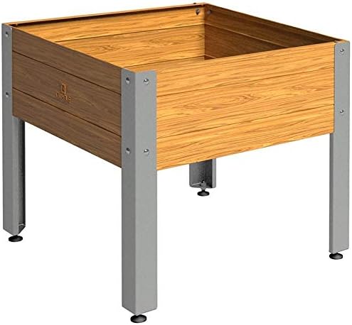 Suinga Mesa DE Cultivo Acero Galvanizado Efecto Madera. Largo 72cm ...