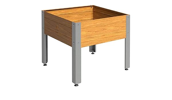 Suinga Mesa DE Cultivo Acero Galvanizado Efecto Madera. Largo 72cm ...
