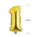 13th Gold Number Balloons Birthday Balloon birthday party supplies decorations Foil balloon,can be used repeatedly(16 Inch) (gold 13)