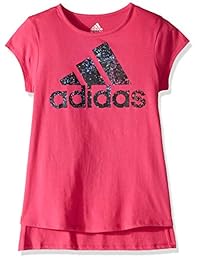 adidas Kids - Camiseta para mujer con dobladillo curvado (niños grandes)