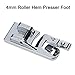 STORMSHOPPING Narrow Rolled Hem Sewing Machine Presser Foot Set (4mm and 6mm)- Fits All Low Shank Snap-On Singer, Brother, Babylock, Euro-Pro, Janome, Kenmore, White, Juki, New Home, Simplicity, Elna