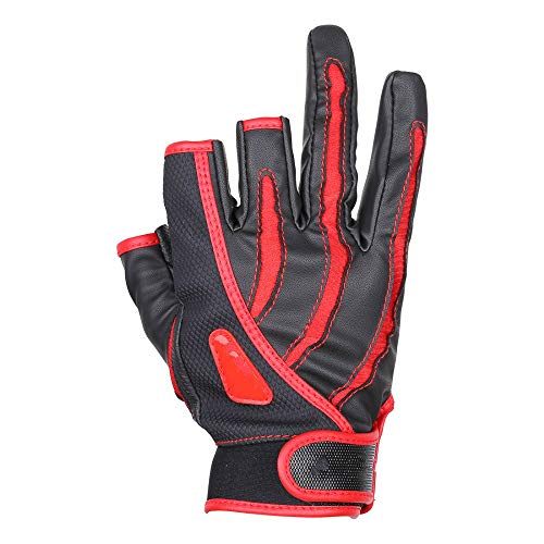 Outdoor-Angelhandschuhe Atmungsaktive rutschfeste Handschuhe Winter-Angelausrüstung - Rot, XL – Bild 3
