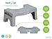 Squat N Go 7” Folding Squatting Stool | The Only Foldable Toilet Stool | Convenient and Compact – Great for Travel | Fits All Toilets, Folds for Easy Storage, Use in Any Bathroom | Cool Grey Color |