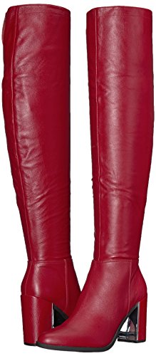nine west red leather boots