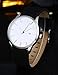 Mens Analog Quartz Watch,POTO On Clearance Leather Band Alloy Dress Wrist Watch Gift Watches RY-429 (black+white)