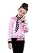NEWCOS Pink Ladies Jacket for Child 50S T Bird Danny Pink Satin Jacket Halloween Costumes Little Girls' Coat Size 6-14 (10, PINK)