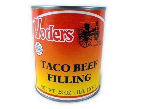 Yoders Canned Taco Seasoned Beef-long Shelf Life, 28oz