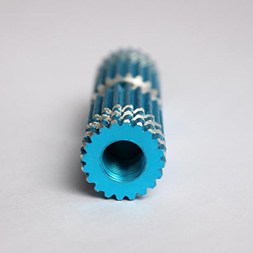 2x Premium Mini Blue Metal Alloy Kid-Sized Foot Pegs Fits Most Regular BMX Trick Mountain Bicycles (2.67in Long, 0.35in Diameter Hole, 0.75in Wide)