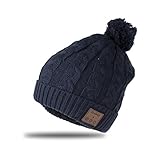 Bluetooth Hat Musical Wireless Smart Beanie Hat for Men, Women and Teens (Blue)
